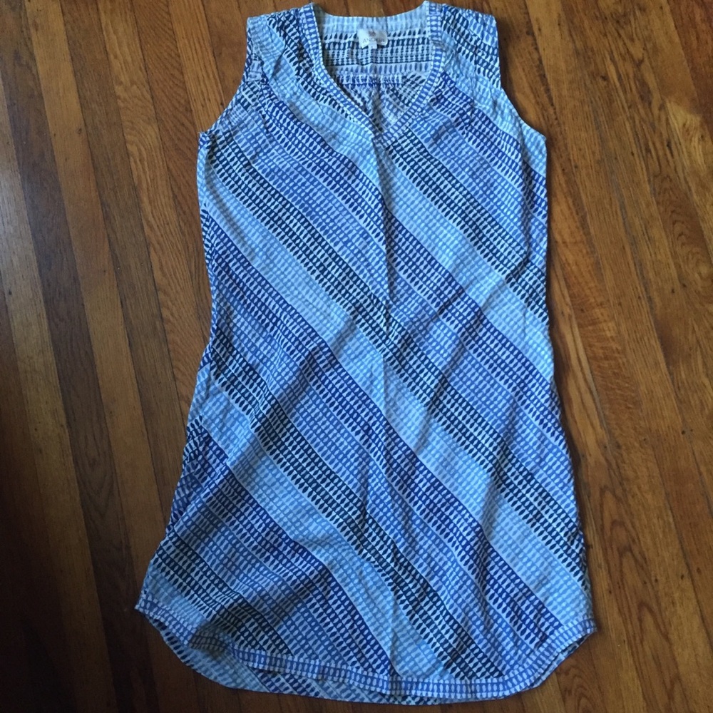 Printed blue dress / beach coverup